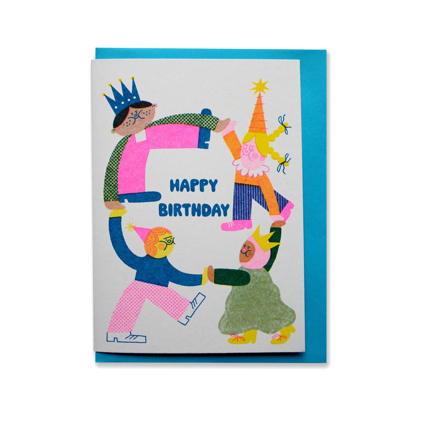 Birthday Dance Riso Print Greetings Card 