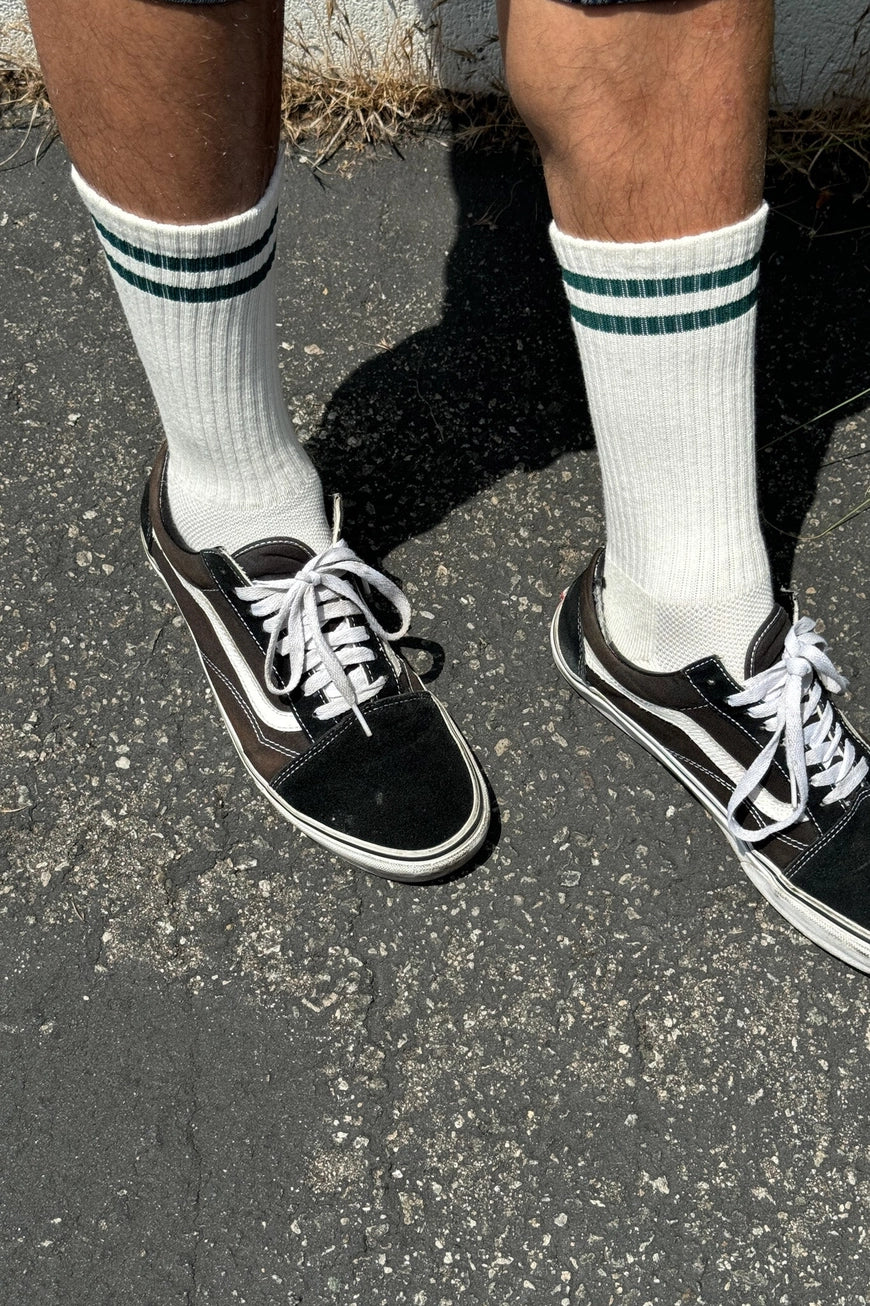 Extended Boyfriend Socks in Parchment