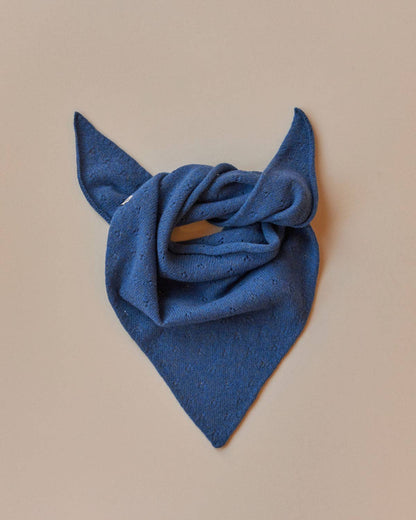 Pointelle Lambswool Neckerchief in Lapiz