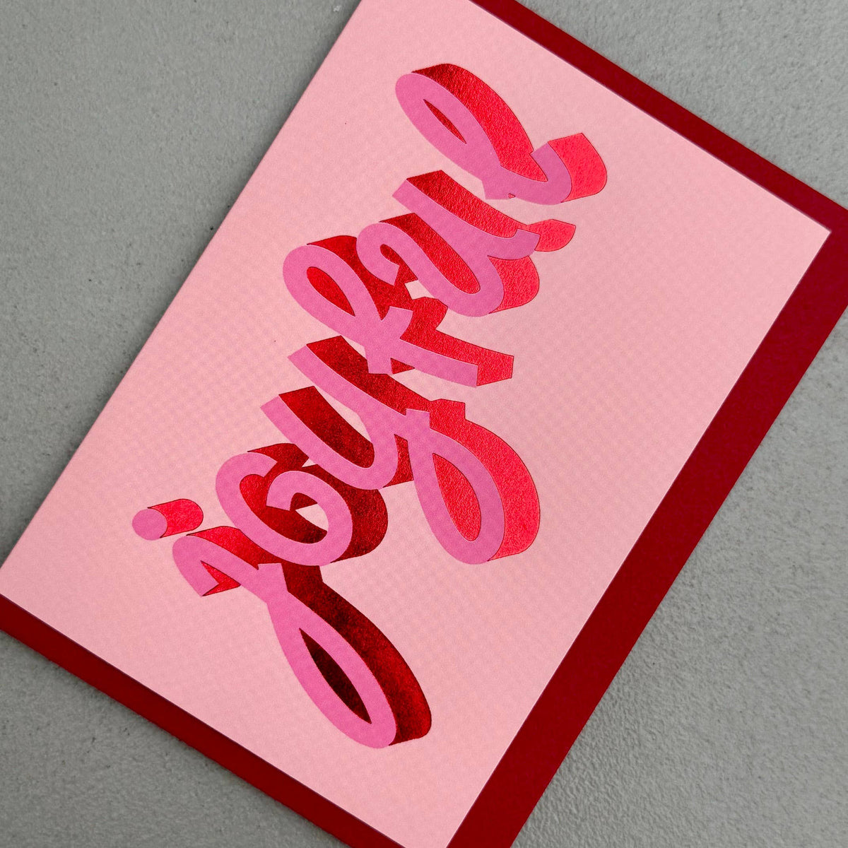 Joyful Retro Typography Christmas Card