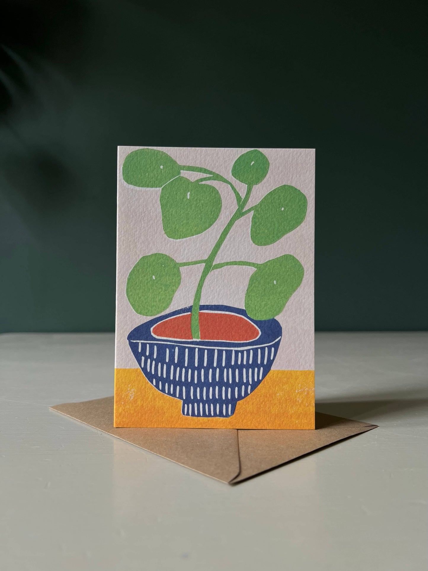 Pilea Plant Greetings Card