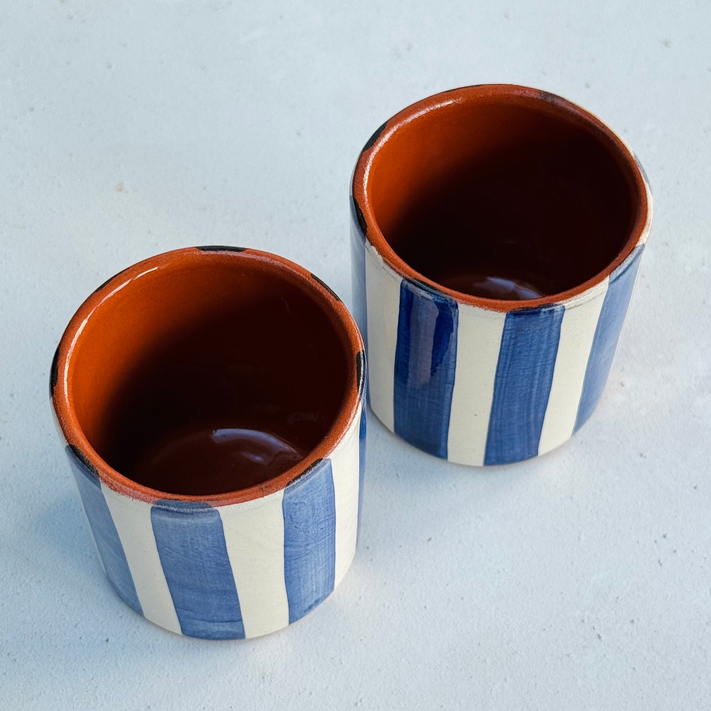 Blue Stripe Coffee Shot