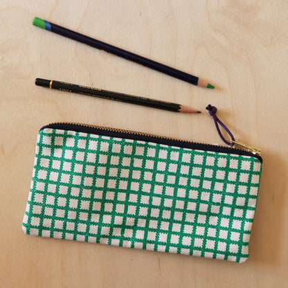 Checks Screenprinted Pencil Case