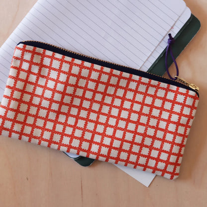 Checks Screenprinted Pencil Case