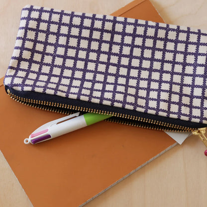 Checks Screenprinted Pencil Case