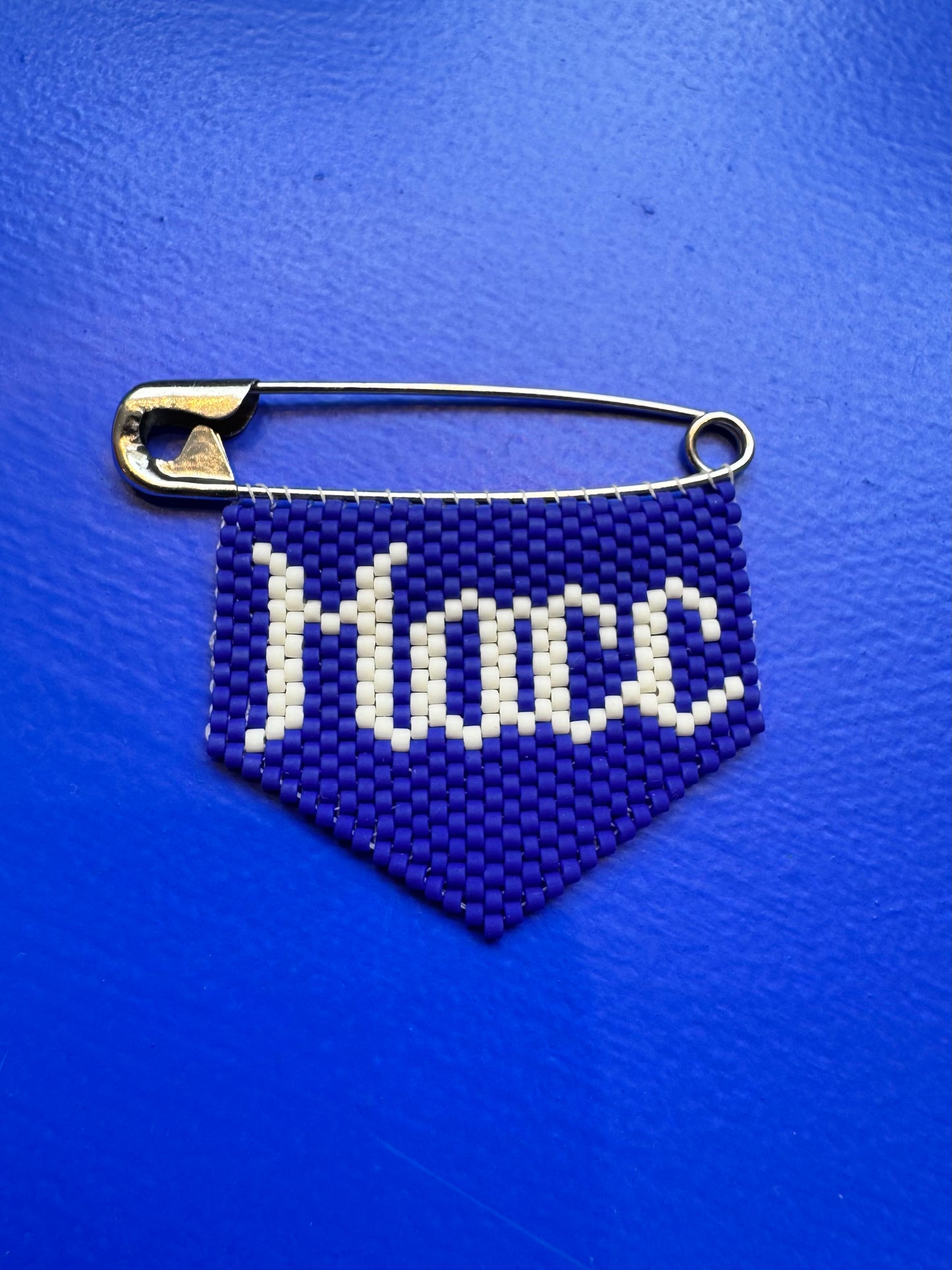 'Macc' Woven Bead Pin Brooch