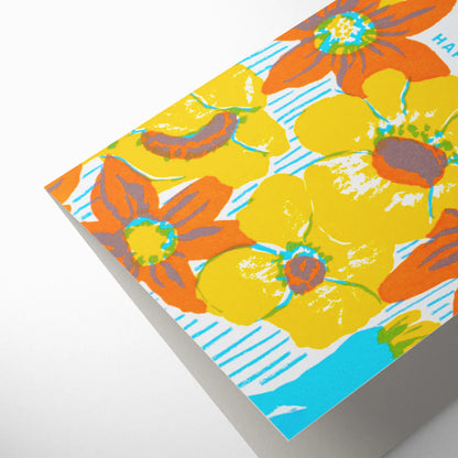 Bold Flower Birthday Card