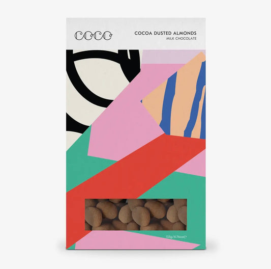 Cocoa Dusted Milk Chocolate Almonds