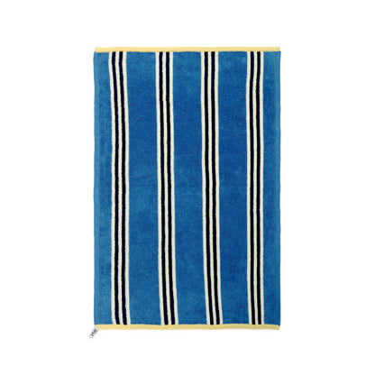 Terry Towelling Hand Towel in Cobalt Stripe