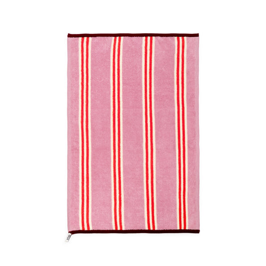 Terry Towelling Hand Towel in Pink Stripe