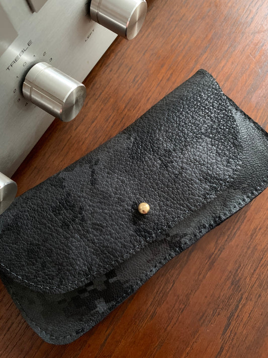 Eyewear Case in Digital Camo Grey Leather