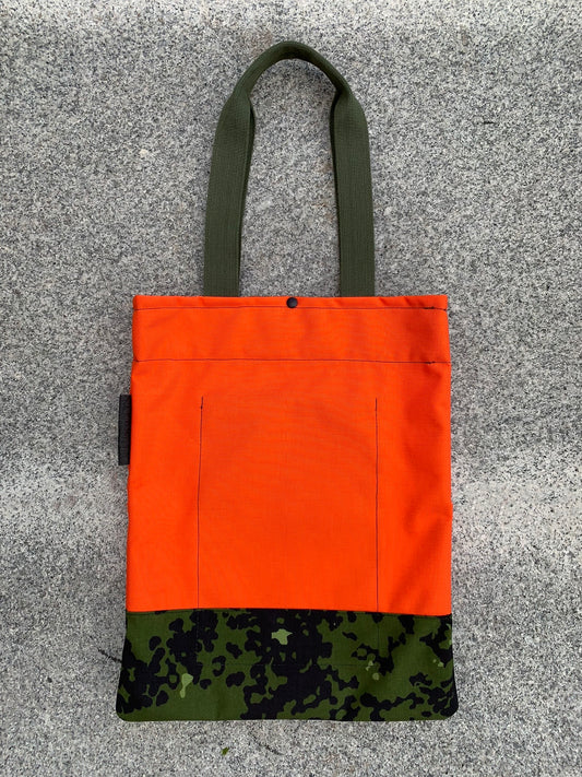 Cordura Orange & Camouflage Tote Bag