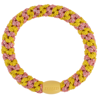 Kknekki Original Hair Tie in Coral Glitter Stripe
