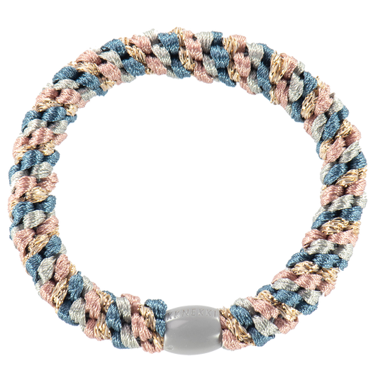 Kknekki Original Hair Tie in Dusty Blue & Rose Mix
