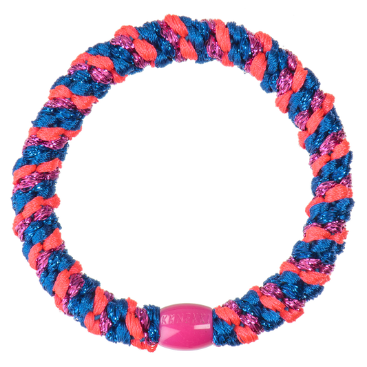 Kknekki Original Hair Tie in Electric Blue & Pink Glitter Mix