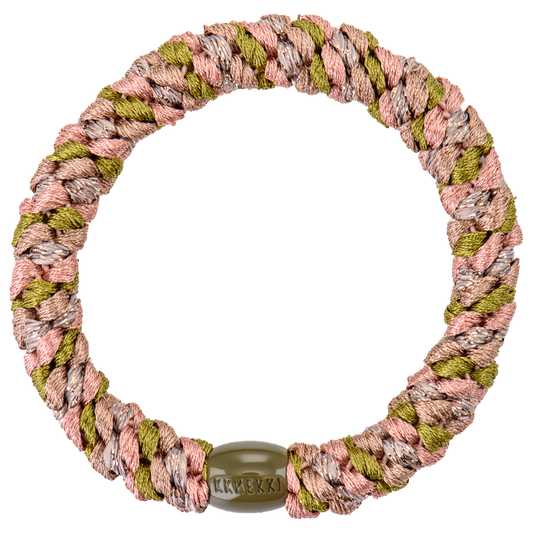 Kknekki Original Hair Tie in Multi Olive & Pink Mix