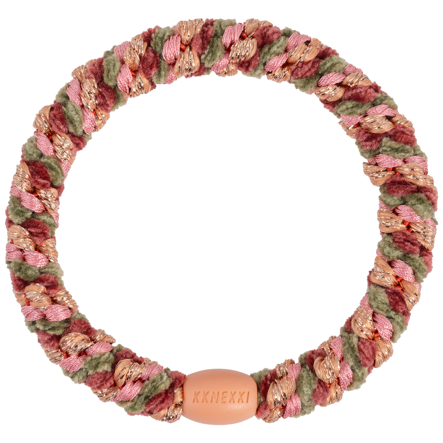 Kknekki Original Hair Tie in Velvet Faded Rose & Camo Mix
