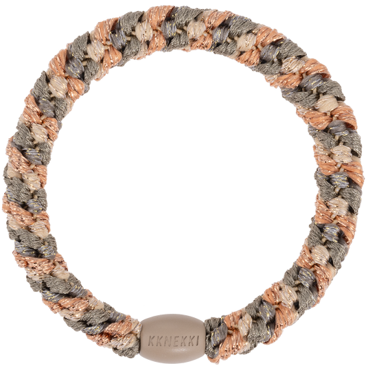 Kknekki Original Hair Tie in Rose Gold & Camo Glitter Mix