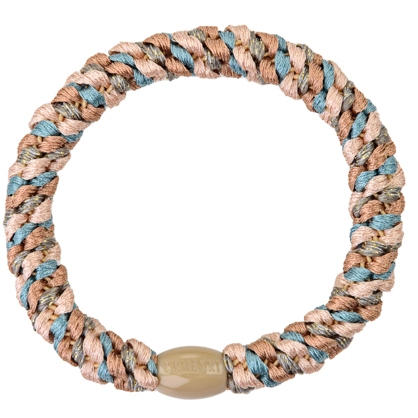 Kknekki Original Hair Tie in Teal & Nougat Mix