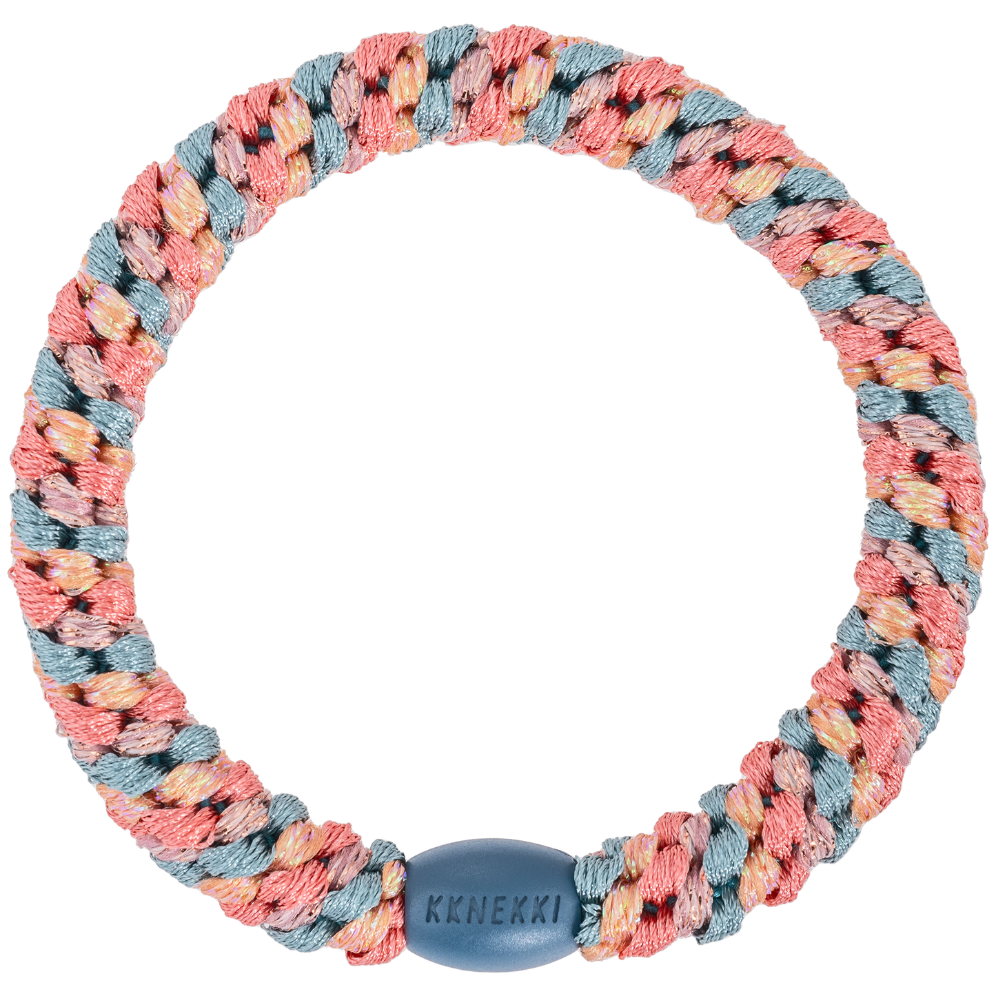 Kknekki Original Hair Tie in Teal & Pomerant Glitter Mix