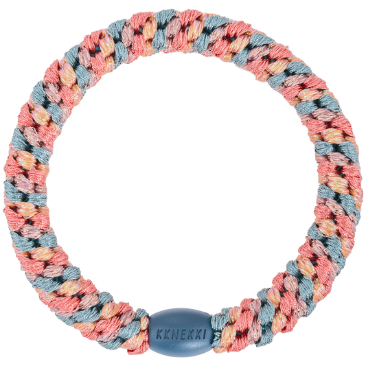 Kknekki Original Hair Tie in Teal & Pomerant Glitter Mix