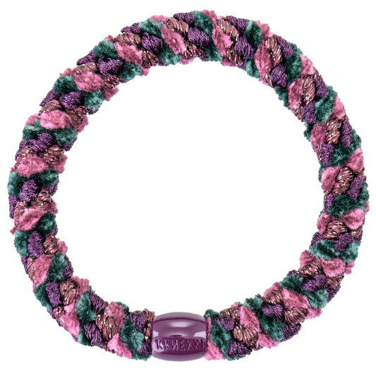 Kknekki Original Hair Tie in Velvet Green & Bordeaux