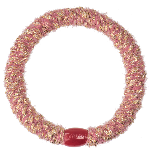 Kknekki Original Hair Tie in Velvet Old Pink Glitter