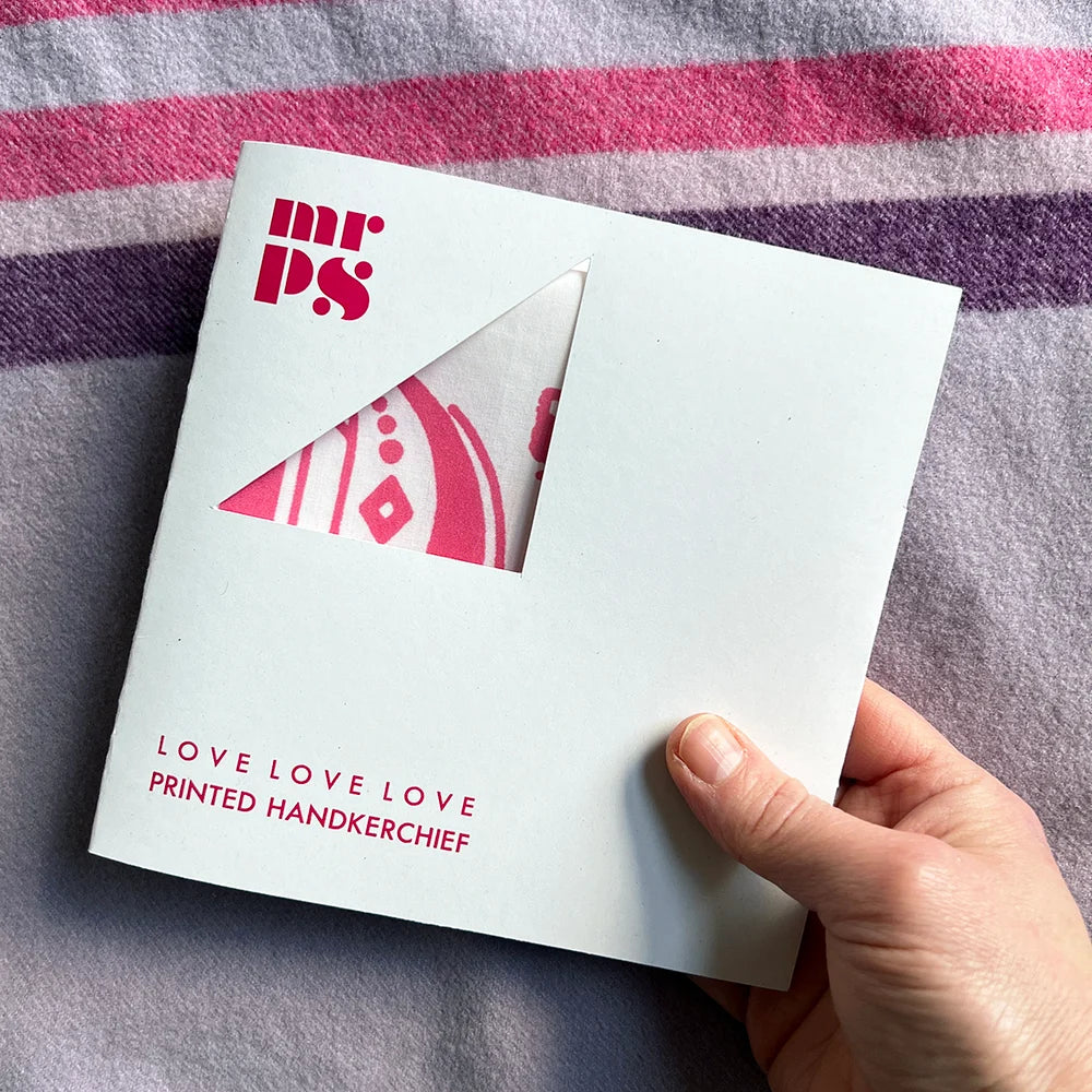 Love Love Love Cotton Handkerchief