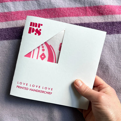 Love Love Love Cotton Handkerchief