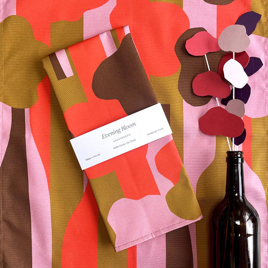 Evening Bloom Tea Towel