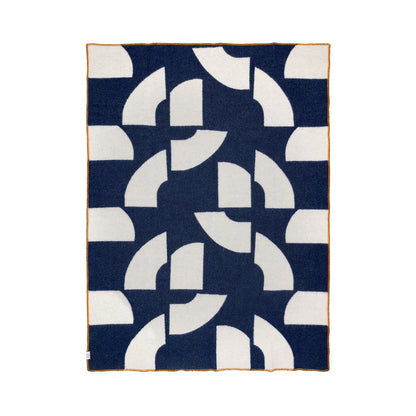 Deko Wool Blanket in Navy