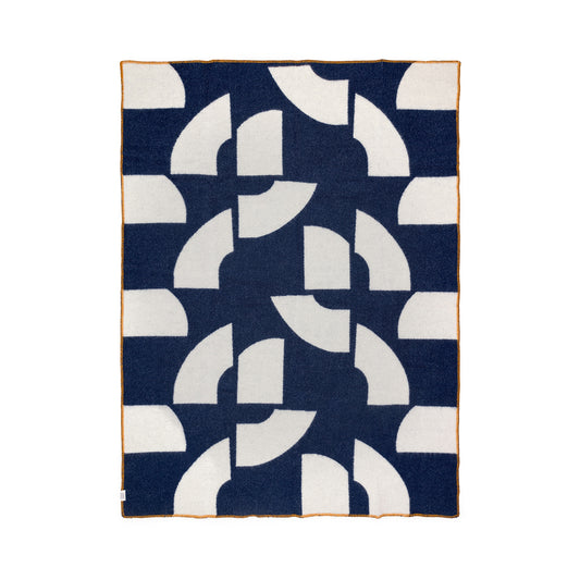 Deko Wool Blanket in Navy