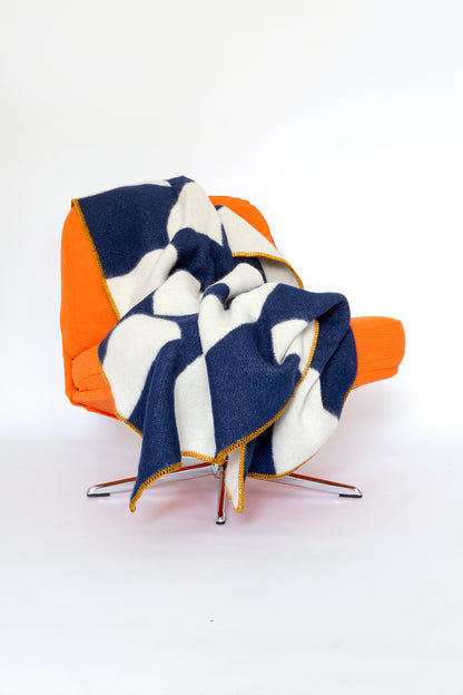 Deko Wool Blanket in Navy