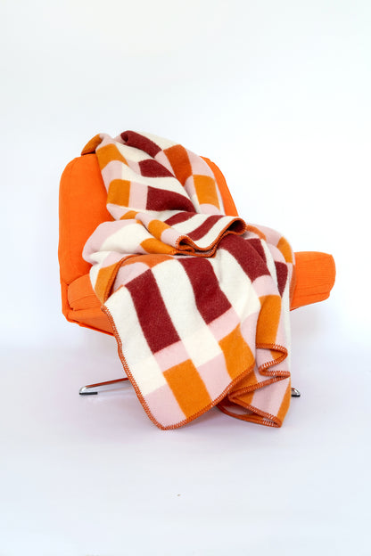 Studie Wool Blanket in Orange