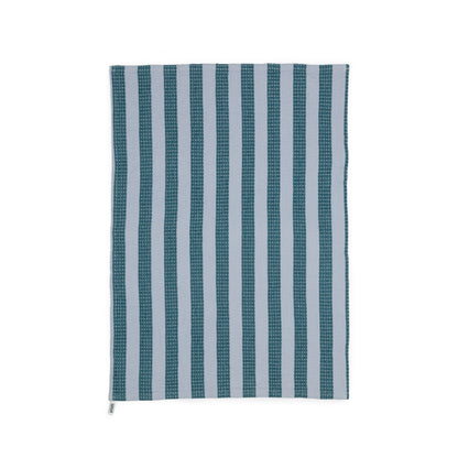 Cotton Waffle Tea Towels Pack of 2 in Checked Green