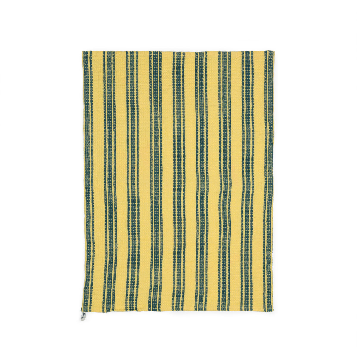 Cotton Waffle Tea Towels Pack of 2 in Striped Burgundy