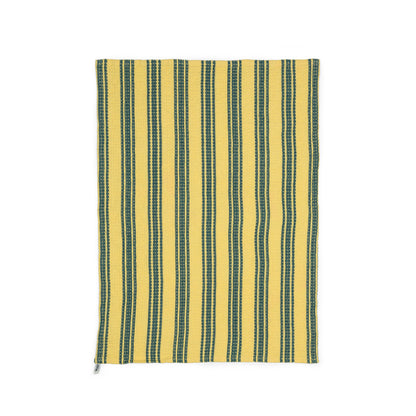 Cotton Waffle Tea Towels Pack of 2 in Striped Burgundy