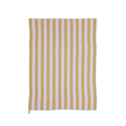 Cotton Waffle Tea Towels Pack of 2 in Striped Pink