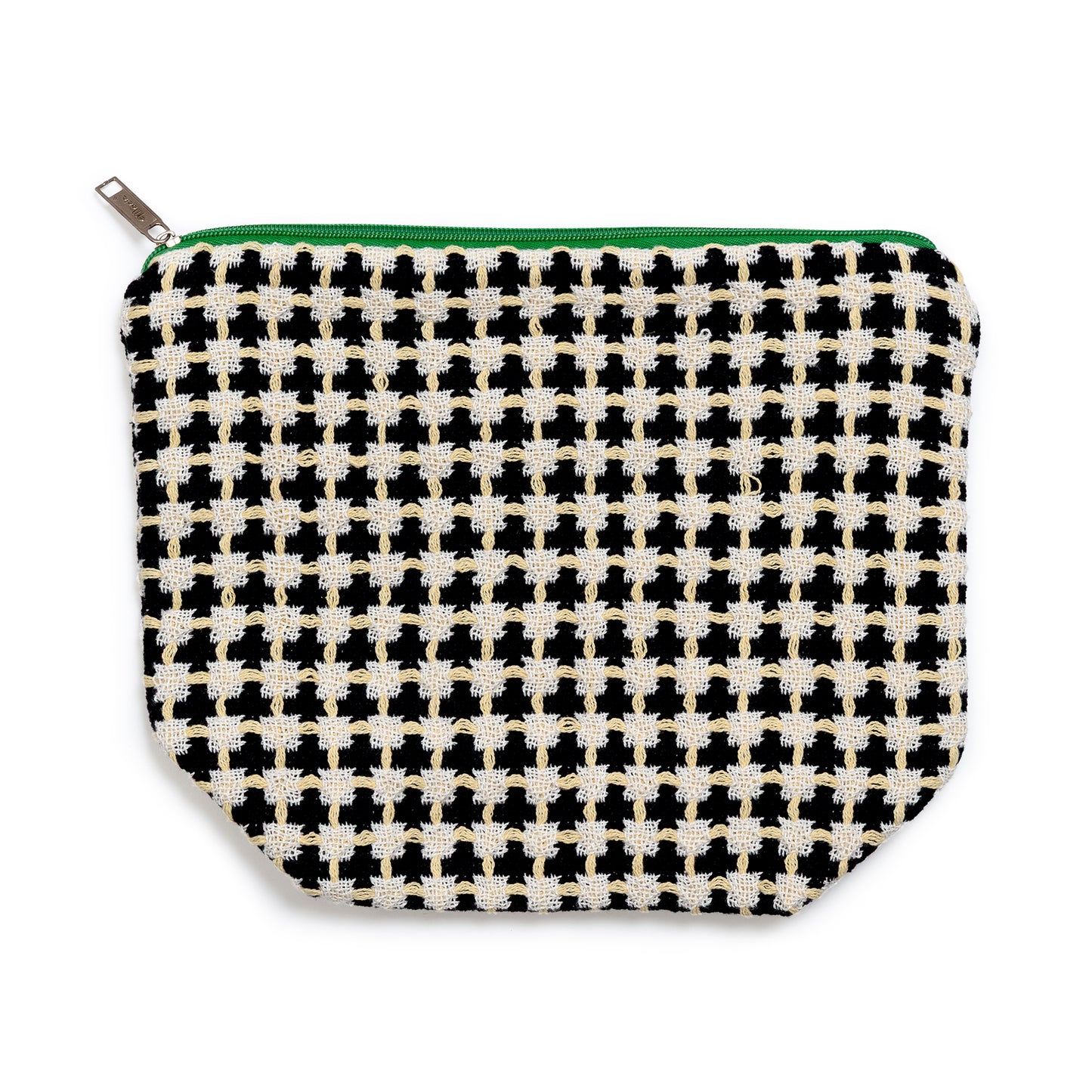Recycled Cotton Wash Bag in Navy & Yellow
