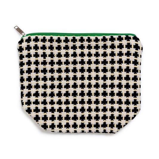 Recycled Cotton Wash Bag in Navy & Yellow