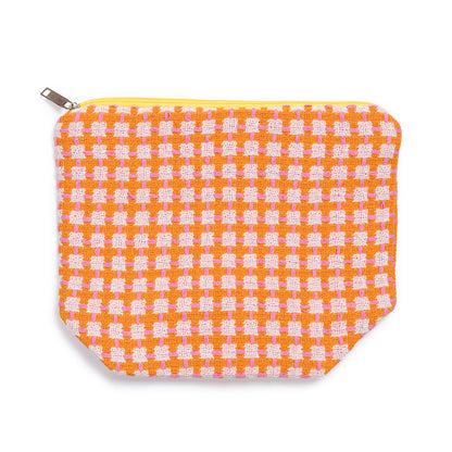 Recycled Cotton Wash Bag in Orange & Pink