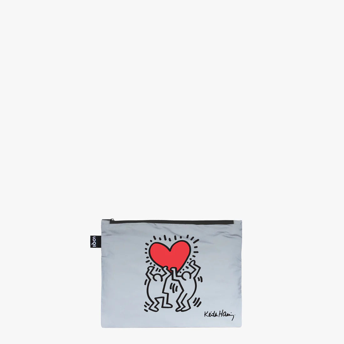 Keith Haring Dog, Heart, Love Reflective Zip Pockets