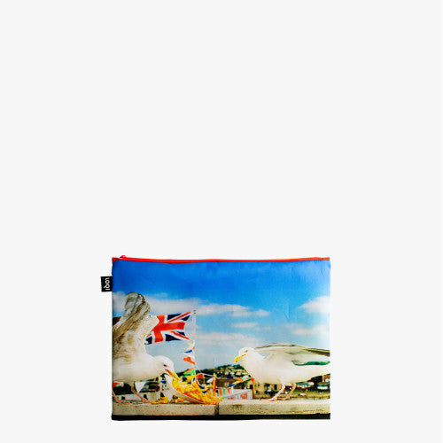 Martin Parr Seagulls, Real Food, England Recycled Zip Pockets