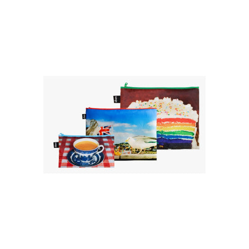 Martin Parr Seagulls, Real Food, England Recycled Zip Pockets