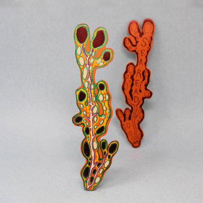 Seareads Leather Bookmark in Orange
