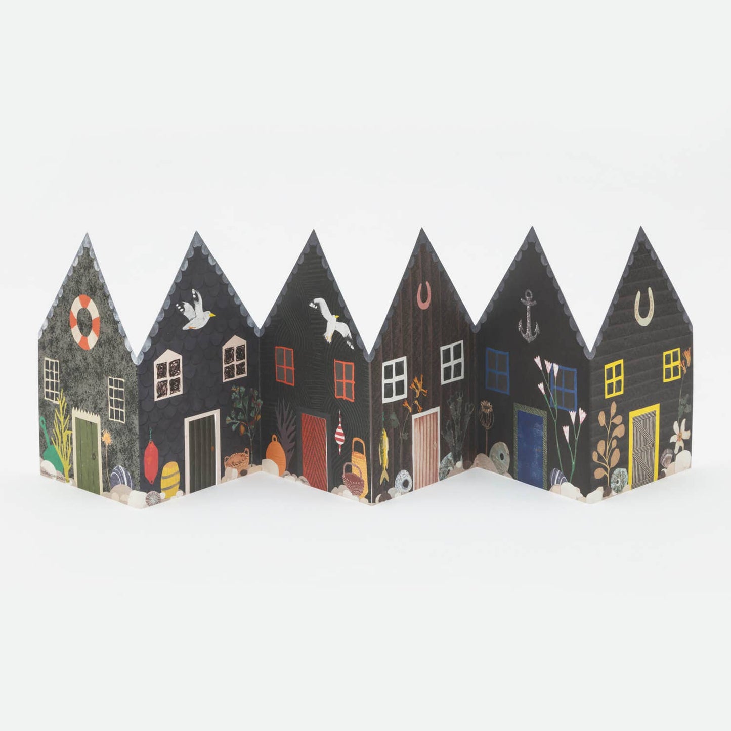 Fishermen's Huts Concertina Card