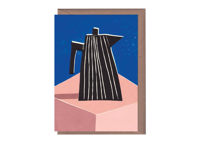Coffee Pot Greetings Card