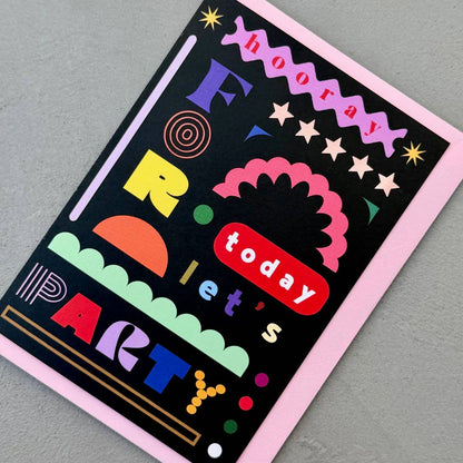 Hooray For Today Collage Cutout Greetings Card