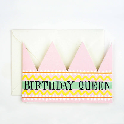 'Birthday Queen' Party Hat Card