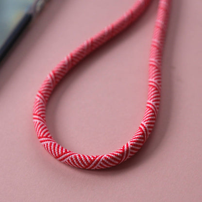 Crossbody Lanyard Phone Strap in Red & Pink